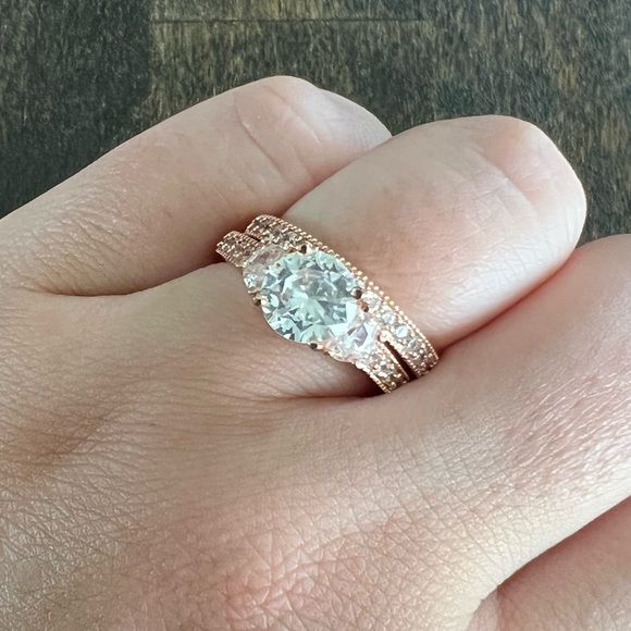 Rose Gold Engagement/Wedding Band - Picture 2 of 5